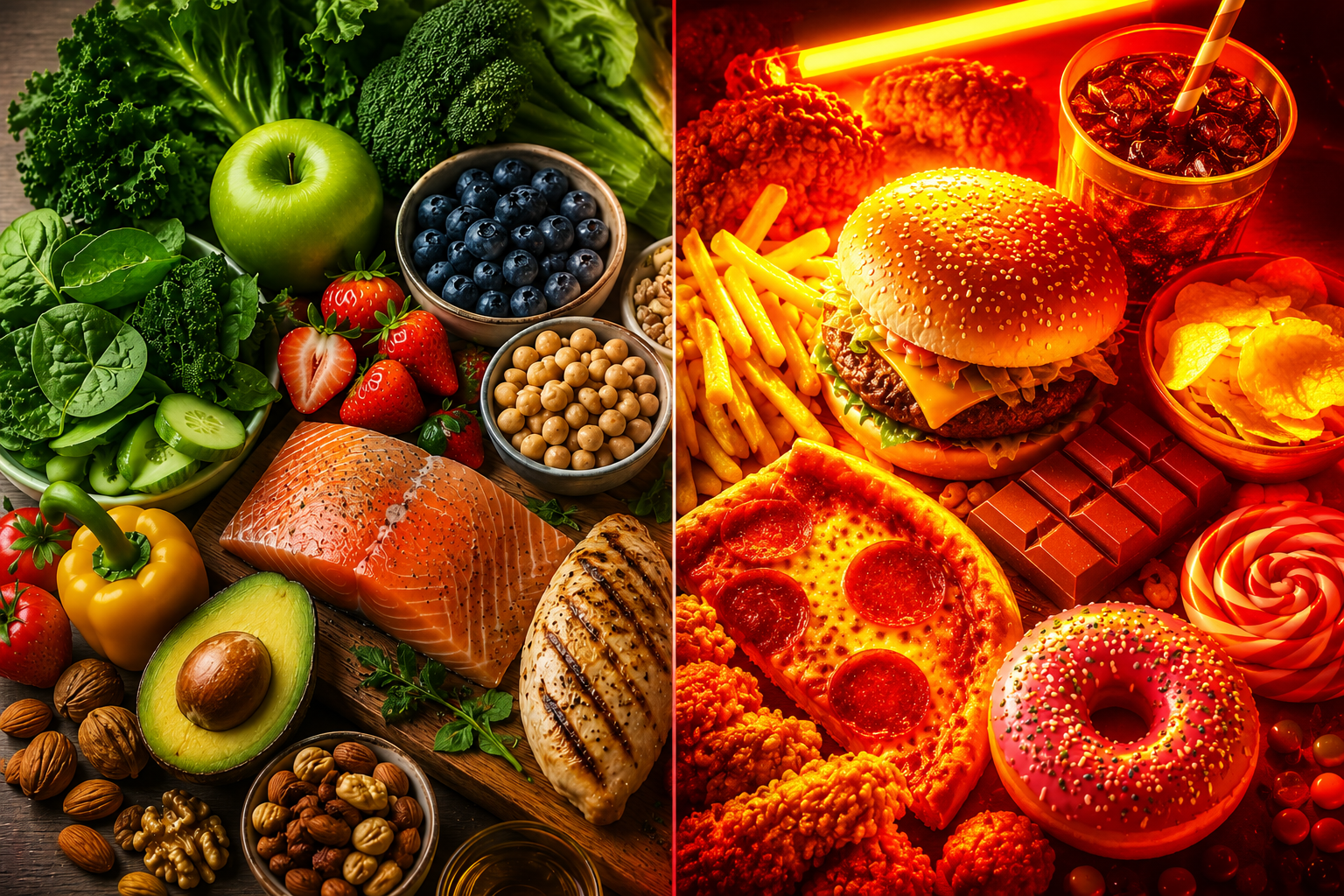 Healthy and Unhealthy Foods